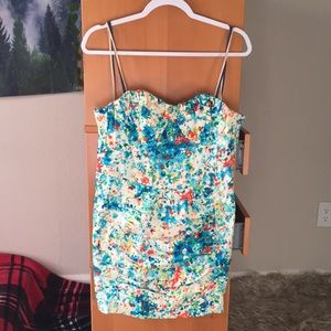 Watercolor floral dress